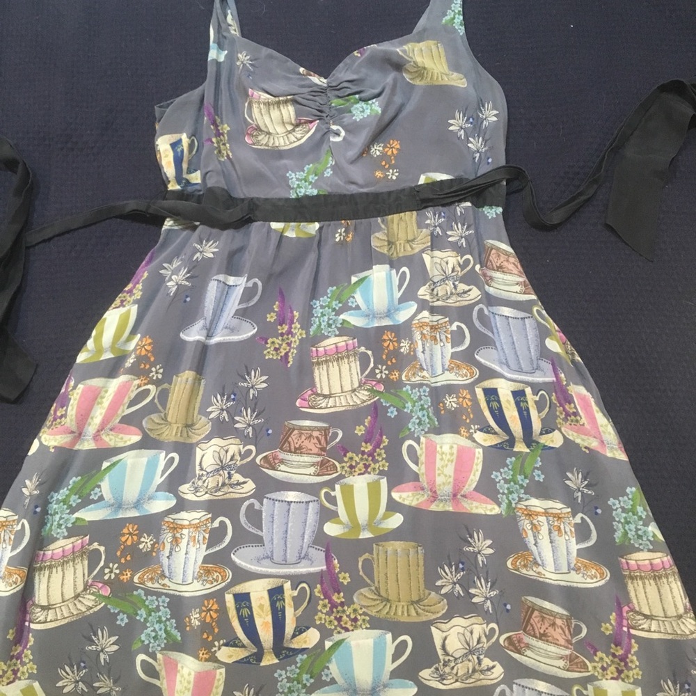 Silk tea cup dress from Anthropologie